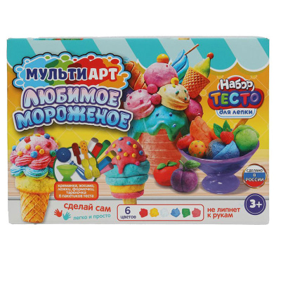 Игровой набор для лепки Любимое мороженое Multi Аrt PDSET-MA120038 1